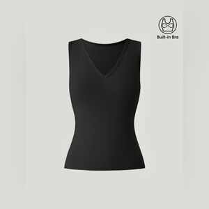 Stretch Cotton Pointelle V-neck Sleeveless Brami
Tank Black Size Large